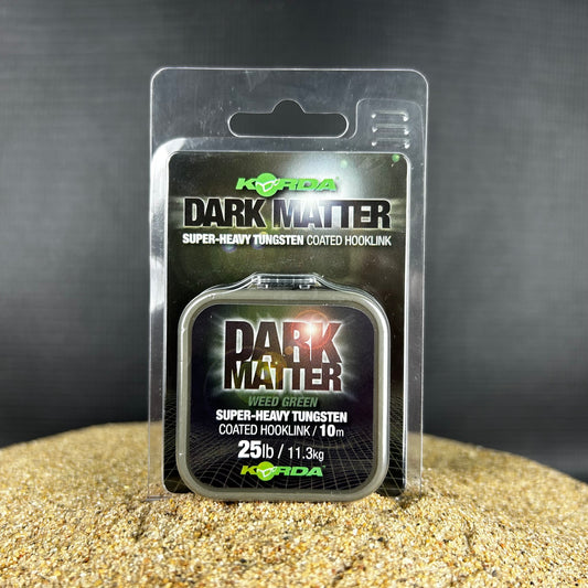 Korda: Dark Matter, Weed Green, Super-Heavy Tungsten Coated Hooklink, 25lbs, 10m