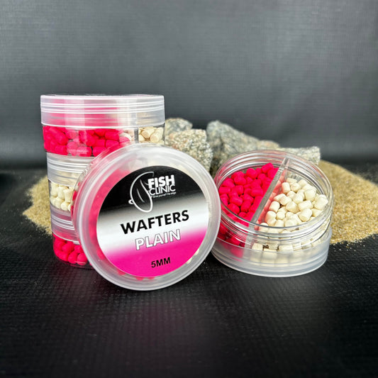 Fish Clinic: Plain Wafters, 5mm, 2-Tone, Pink & White