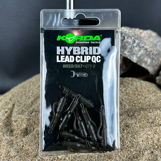 Korda: Hybrid Lead Clip QC Weedy/Silt Qty8