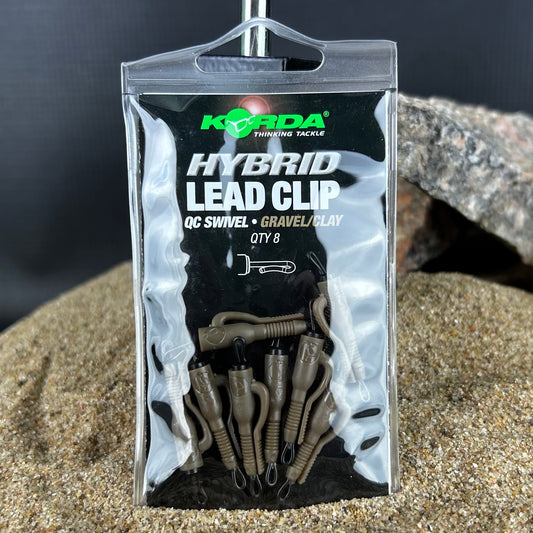 Korda: Hybrid Lead Clip QC Gravel/Clay Qty8