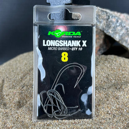 Korda: Longshank X Size 8, Qty10