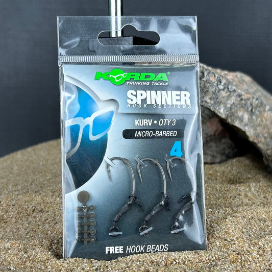 Korda: Ready Made Spinner Hook Section, Kurv, #4, Qty3