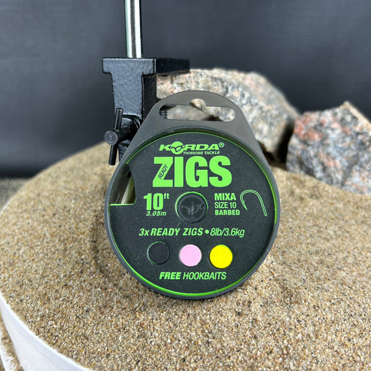 Korda: 10ft, 3x Ready Tied Zigs, 8lbs