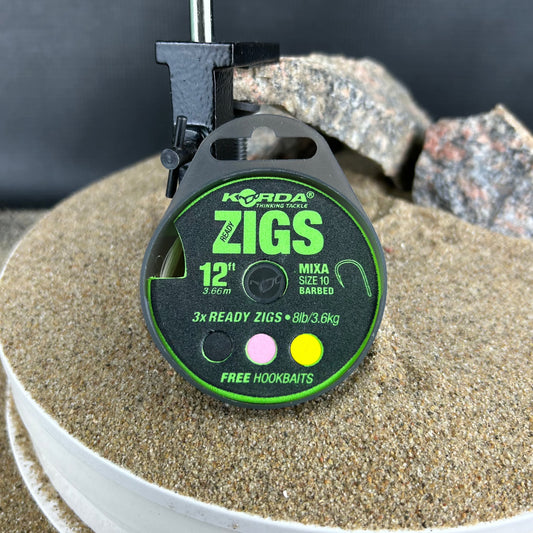 Korda: 12ft, 3x Ready Tied Zigs, 8lbs