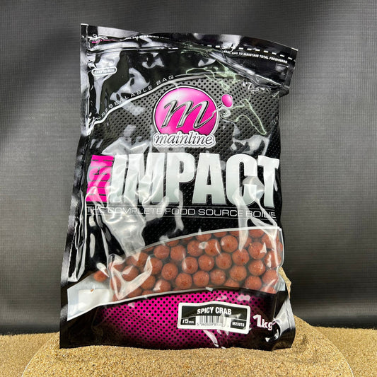 Mainline: Spicy Crab, High Impact Boilies, 1kg, 15mm