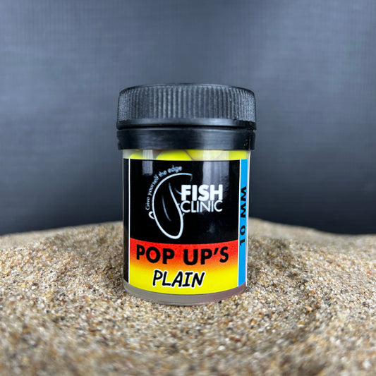 Fish Clinic: Plain, Pop Ups, 10mm, 2-Tone, Orange & Yellow